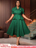 AOMEIDRESS Elegant Church Suits for Women First Lady Church Dresses DarkGreen / S