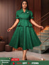 AOMEIDRESS Elegant Church Suits for Women First Lady Church Dresses DarkGreen / S