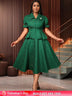 AOMEIDRESS Elegant Church Suits for Women First Lady Church Dresses DarkGreen / S