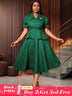 AOMEIDRESS Elegant Church Suits for Women First Lady Church Dresses DarkGreen / S
