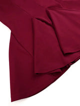 AOMEIDRESS Elegant Co-Ords for Christmas Wedding Slanted Shoulder Top