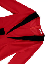 AOMEIDRESS Elegant Color Block Dress Long Sleeve Gowns Autumn New