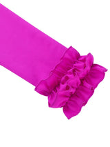 AOMEIDRESS Elegant Color Block Ruffle Cuffs Dress For Office Church