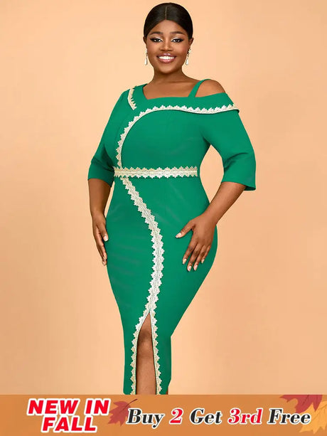 AOMEIDRESS Elegant Dress Luxury Wedding Guest Elegant Party Dresses Green / S