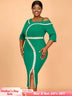 AOMEIDRESS Elegant Dress Luxury Wedding Guest Elegant Party Dresses Green / S