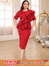 o neck short sleeves dresses for women