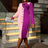 AOMEIDRESS Elegant Dress V-neck Three-dimensional Flower Long Sleeve
