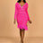 AOMEIDRESS Elegant Feather V Neck Dress with Beading for Wedding Party Rose / S