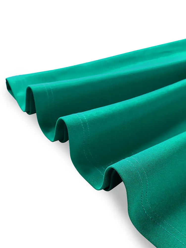 AOMEIDRESS Elegant Green A Line Ruffle Beaded Dress for Wedding Party