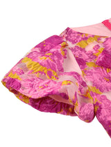 AOMEIDRESS Elegant Jacquard A Line Wedding Guest Dress Puff Sleeve