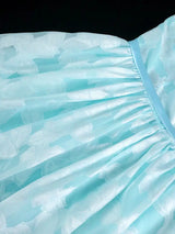 AOMEIDRESS Elegant Jacquard A Line Wedding Guests Dress One Shoulder