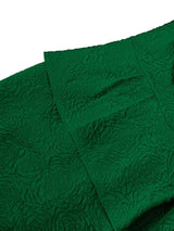 AOMEIDRESS Elegant Jacquard Church Party Dress With Bow Peplum V Neck