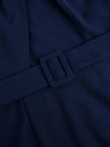 AOMEIDRESS Elegant Knee Length Dress for Office Party Bow Waist Belt