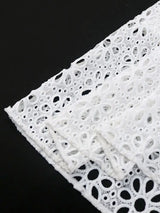 AOMEIDRESS Elegant Lace Midi A Line Wedding Guests Dress Puff Sleeve