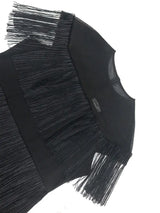 AOMEIDRESS Elegant Luxury Mini Tassels Wedding Guest Dresses O Neck