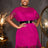 AOMEIDRESS Elegant Luxury Mini Tassels Wedding Guest Dresses O Neck Rose / S