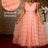 AOMEIDRESS Elegant Maxi A Line Party Dress 3D Butterfly Waist Belt Pink / 0XL