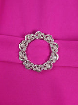 AOMEIDRESS Elegant Maxi Color Block Dress With Waist Belt for Party