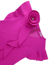 AOMEIDRESS Elegant Maxi Ruffle Dress With 3D Flower for Party Wedding