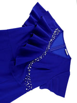 AOMEIDRESS Elegant Midi Ruffle Dress With Beading for Party Wedding