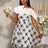 AOMEIDRESS Elegant Off Shoulder Dress Ruffle Neck Mesh Sequin Overlay White / S
