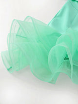 AOMEIDRESS Elegant Off Shoulder Mermaid Dress Tierred Ruffle Mesh Hem