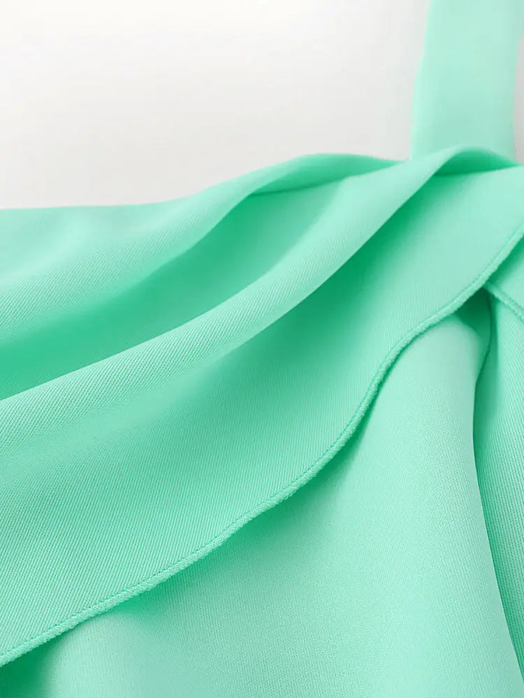 AOMEIDRESS Elegant Off Shoulder Mermaid Dress Tierred Ruffle Mesh Hem