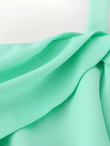 AOMEIDRESS Elegant Off Shoulder Mermaid Dress Tierred Ruffle Mesh Hem