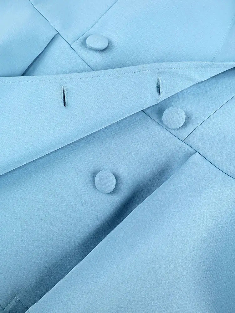 AOMEIDRESS Elegant OfficeTwo Piece Set Peplum Blazer Pencil Skirt