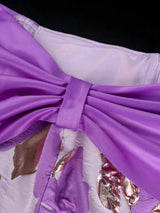 AOMEIDRESS Elegant One Shoulder A Line Purple Party Dress for Women