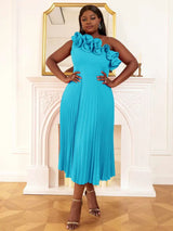 blue fashion birthday wedding guest dress