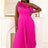 AOMEIDRESS Elegant One Shoulder Ruffle Pleated A Line Party Dress Rose / S