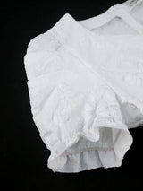 AOMEIDRESS Elegant Party Dress Short Puff Sleeve A Line Jacquard Mini