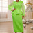 AOMEIDRESS Elegant Party Dress with 3D Flower Sheer Lantern Sleeve Green / S