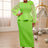 AOMEIDRESS Elegant Party Dress with 3D Flower Sheer Lantern Sleeve Green / S