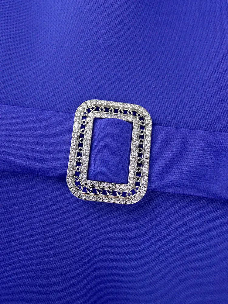 AOMEIDRESS Elegant Party Wedding Cape Dress with Beading Waist Belt