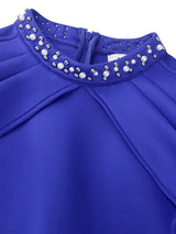 AOMEIDRESS Elegant Party Wedding Cape Dress with Beading Waist Belt