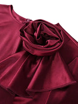 AOMEIDRESS Elegant Party Wedding Dress with 3D Flower Rhinestone Belt
