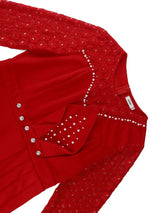 AOMEIDRESS Elegant Peplum Lace Dress with Beading for Church Office