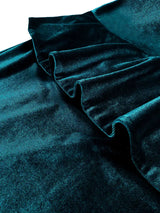 AOMEIDRESS Elegant Peplum Velvet Dress with Feather for Party Church