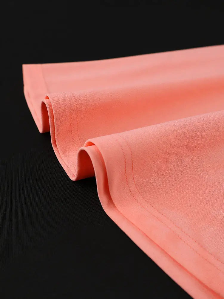 AOMEIDRESS Elegant Pink Maxi Mermaid Dress with 3D Flower for Wedding