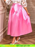 AOMEIDRESS Elegant Pink Satin A Line Skirt High Waist with Bow Detail Pink / S