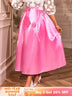 AOMEIDRESS Elegant Pink Satin A Line Skirt High Waist with Bow Detail Pink / S