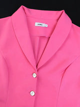 AOMEIDRESS Elegant Pink Two Piece Set Blazer Tops with Skirt for Party