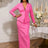 AOMEIDRESS Elegant Pink Two Piece Set Blazer Tops with Skirt for Party Pink / S