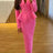 AOMEIDRESS Elegant Pink Two Piece Set Blazer Tops with Skirt for Party Pink / S