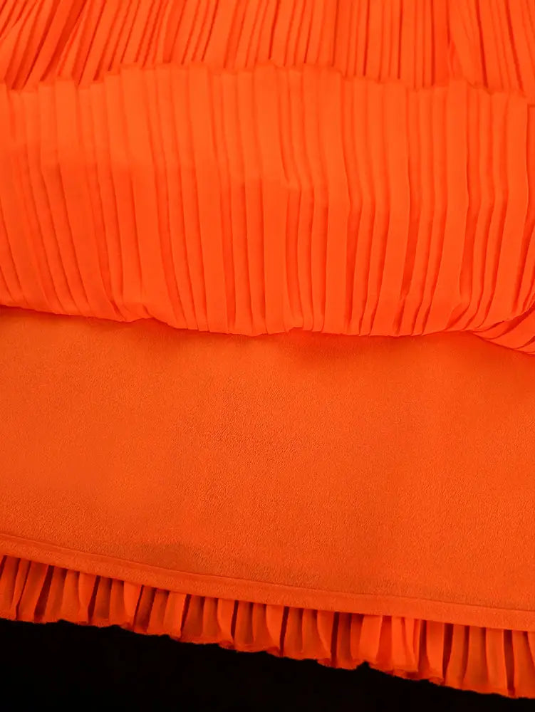 AOMEIDRESS Elegant Pleated Beaded Dress With Lace Up For Wedding Guest