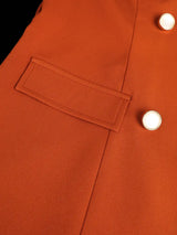 AOMEIDRESS Elegant Pleated Blazer Dress with Belt Causal Office Wear