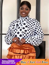 Formal Polka Dots Blouse for Ladies