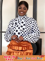 Formal Polka Dots Blouse for Ladies